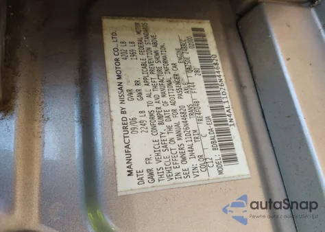 2006 Nissan Altima 2.5 S from USA, damaged, VIN 1N4AL11D26N446820